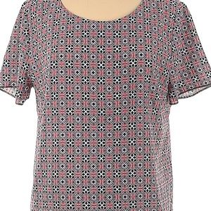 J.Crew Factory Store Pink Short Sleeve Blouse Size M